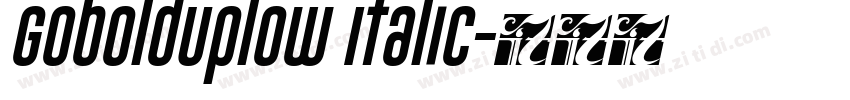 GoboldUplow Italic字体转换